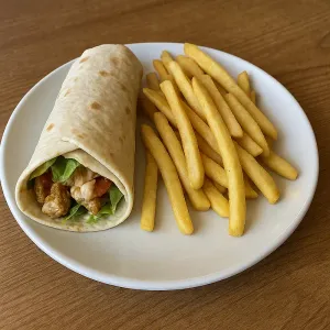 CHICKEN WRAP & FRIES