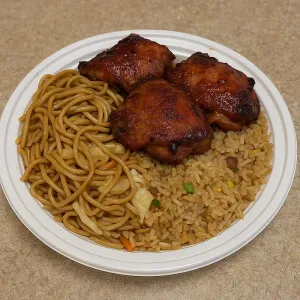 3 PC CHICKEN CHOWMEIN & RICE MIX