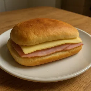 HAM & CHEESE COCO BREAD SANDWICH