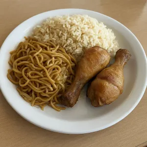 2 PC CHICKEN CHOWMEIN & RICE MIX