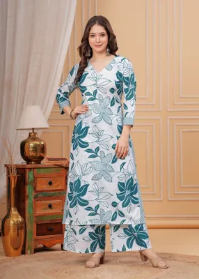 Floral Printed Pure Cotton Kurti