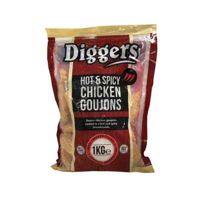 Diggers Hot & Spicy Chicken Goujons 1kg