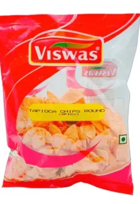 Viswas Tapioca Chips Round Spicy 200 gms