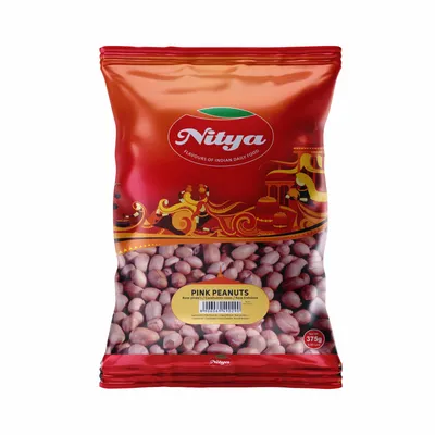 Nitya Pink Skin Peanuts Kernels - 375Gms