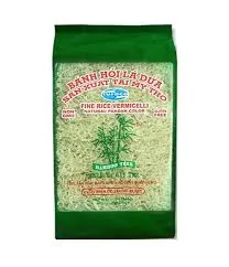 Bamboo tree fresh rice vermicelli natural pandan color 340gm