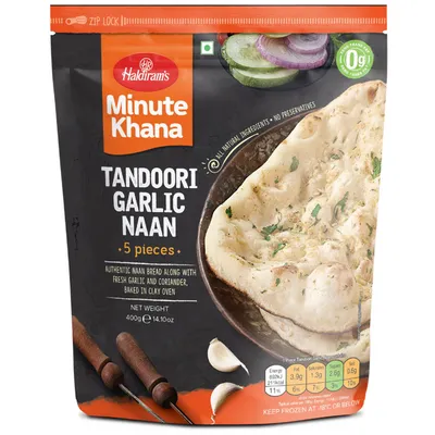 Haldiram Tandoori Garlic Naan(5 pieces) 400g