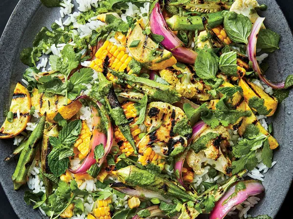grilled vegetable with spices