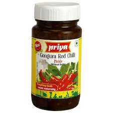 Priya Gongura + Red Chilli w/o Garlic Pickle - 300gms
