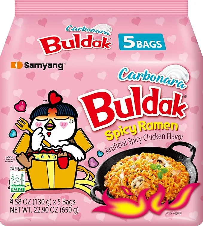 Samyang Buldak Spicy Dumplings Carbonara Hot Chicken Flavour 700gm
