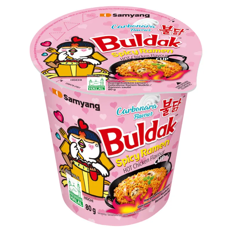 Buldak Carbonara flavour cup noodles 80 gm