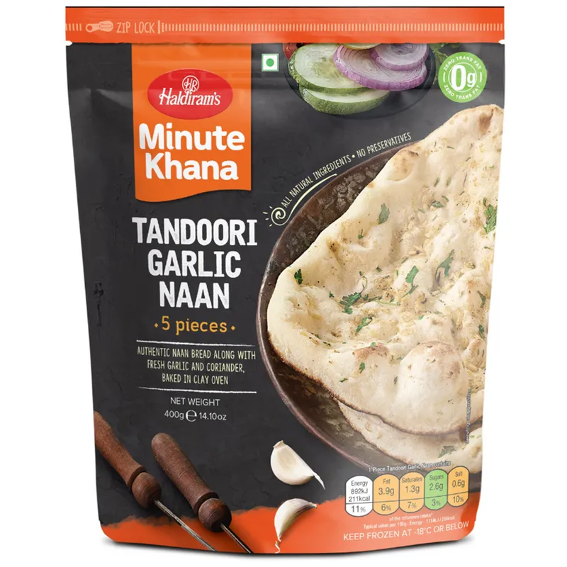 Haldiram Tandoori Garlic Naan(5 pieces) 400g